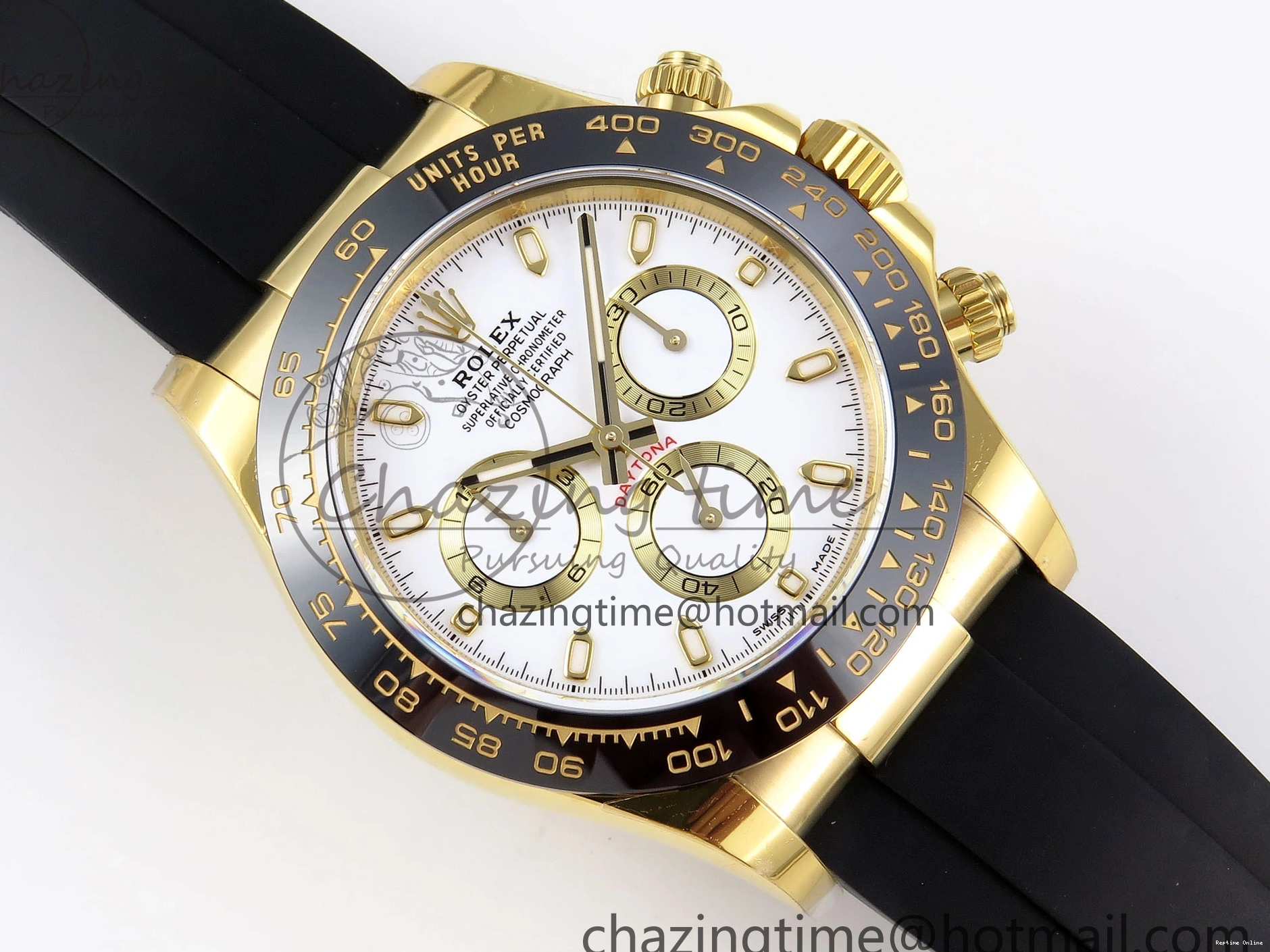 0401 Minimalist DAYTONA 116518 APSF 1:1 BEST EDITION WHITE DIAL ON OYSTERFLEX RUBBER STRAP SH 1781